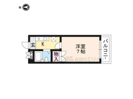 ランタナ(1K/3階)の間取り写真