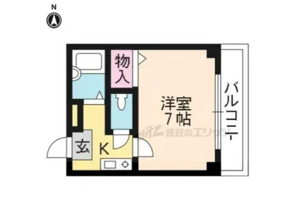 コンフォート紫野(1K/2階)の間取り写真