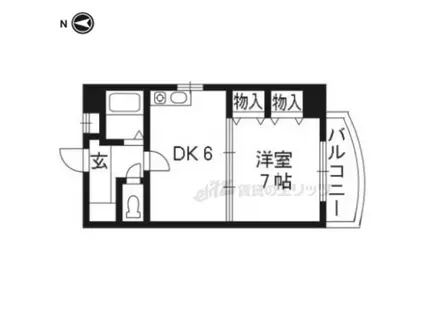 パトリード有栖(1DK/2階)の間取り写真