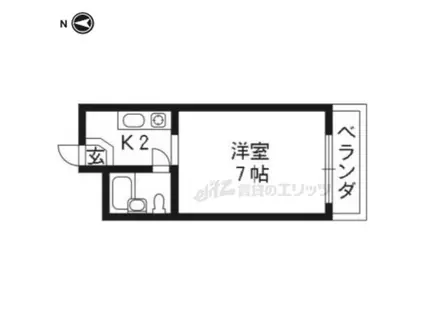 レジデンス太田(1K/1階)の間取り写真