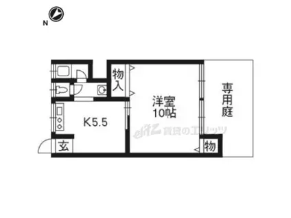 青田マンション(2K/1階)の間取り写真