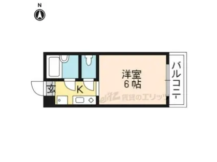 CHOEI63マシャンブルかもがわ(1K/4階)の間取り写真