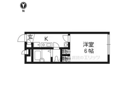 レオパレス 和泉(1K/1階)の間取り写真