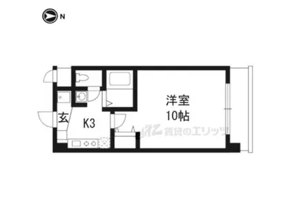 ネヴェルプレヌーヴ(1K/2階)の間取り写真