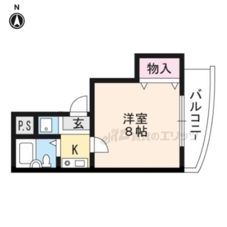 ラフォーレ円町(1K/3階)の間取り写真
