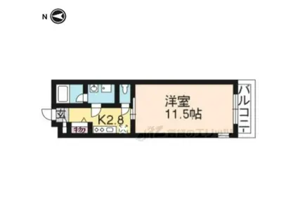 グレイス花園(1K/2階)の間取り写真