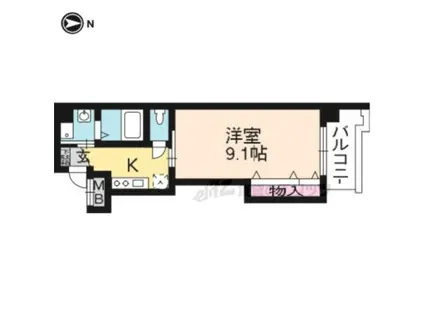 TSUKAMOTO(1K/6階)の間取り写真