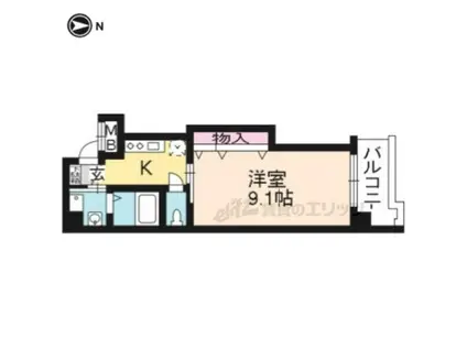 TSUKAMOTO(1K/6階)の間取り写真