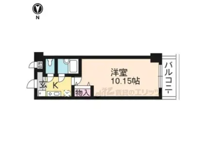 グレースヒル大枝(1K/3階)の間取り写真