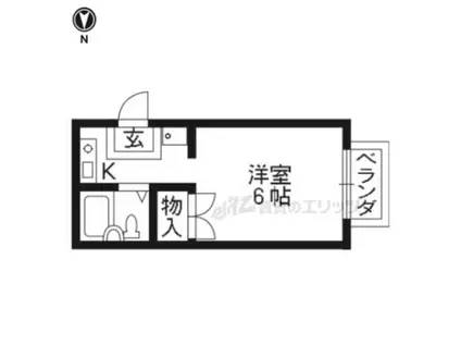 エステート白川(1K/1階)の間取り写真