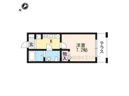 サニーホームズ森井(1K/1階)の間取り写真