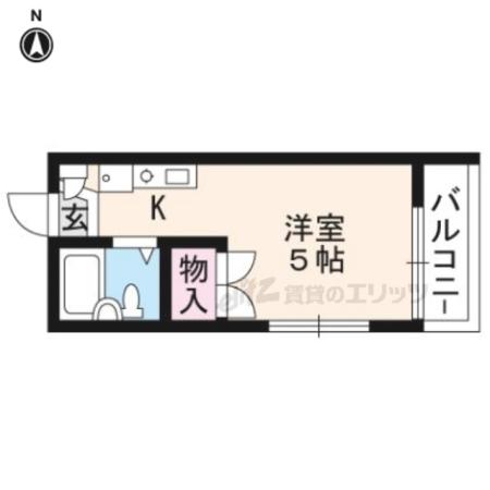 レオパレスドルフィン(1K/2階)の間取り写真
