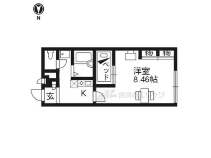 レオパレス 川口東扇(1K/2階)の間取り写真