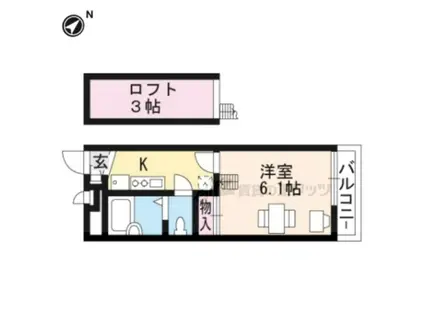 レオパレススワンコート(1K/3階)の間取り写真