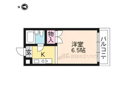 メイプル渡辺(1K/2階)の間取り写真