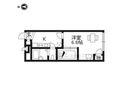 レオパレスおおやぶ(1K/2階)の間取り写真