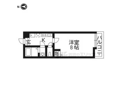 MPIS京都西院(1K/1階)の間取り写真
