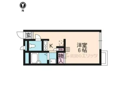 レオパレスグローバル(1K/2階)の間取り写真