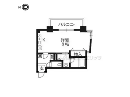 ドルチェヴィータ四条大宮(ワンルーム/6階)の間取り写真