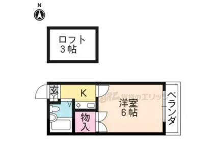 サニーハウス(1K/1階)の間取り写真