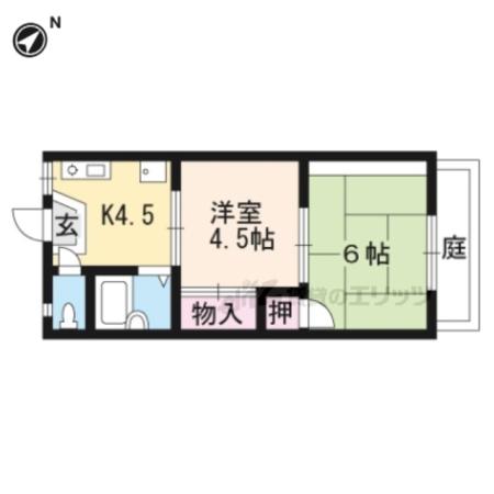 本郷ハイツ(2DK/1階)の間取り写真