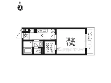 シュペリールA棟(1K/2階)の間取り写真