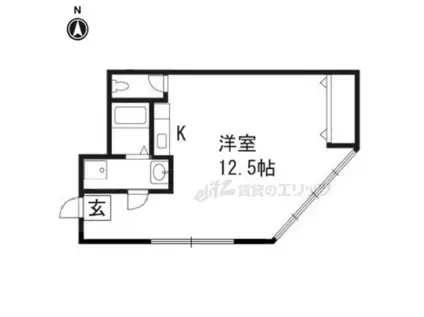 下村ビル(ワンルーム/3階)の間取り写真