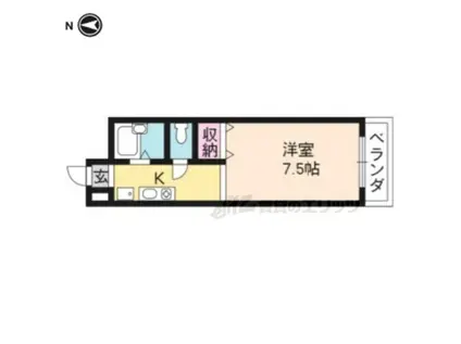 メイプル渡辺(1K/1階)の間取り写真