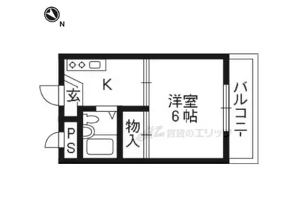 フロンティア長尾(1K/3階)の間取り写真