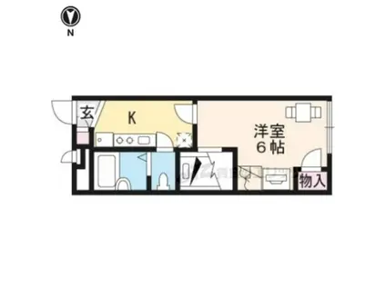 レオパレスウエスト(1K/2階)の間取り写真