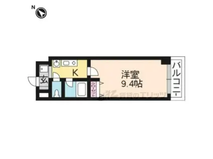 ソレイユ豊PART(1K/2階)の間取り写真