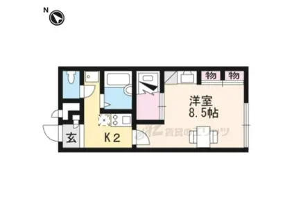 レオパレスなつみ(1K/1階)の間取り写真