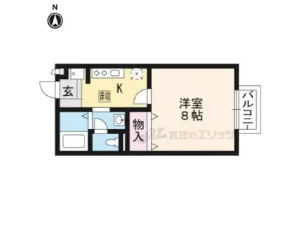 セジュール雅(1K/2階)の間取り写真