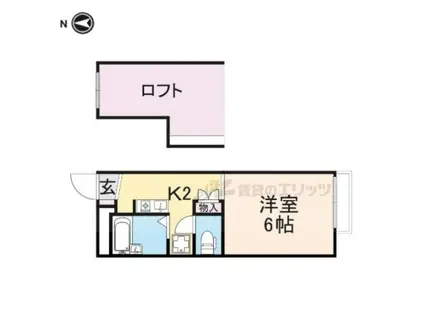 フォーレ(1K/1階)の間取り写真