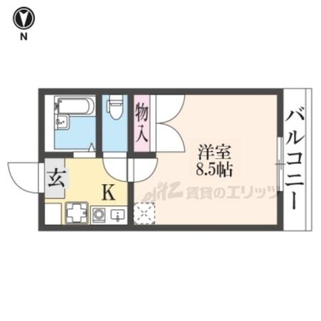 レオパレスOHI(1K/2階)の間取り写真
