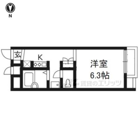 レオパレスル・ブランシェ(1K/1階)の間取り写真