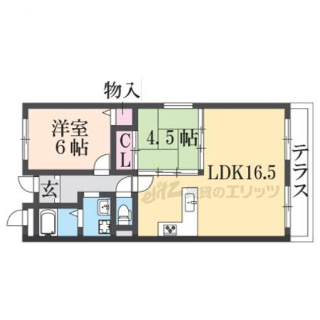 カサベルデ星ノ森(2LDK/2階)の間取り写真