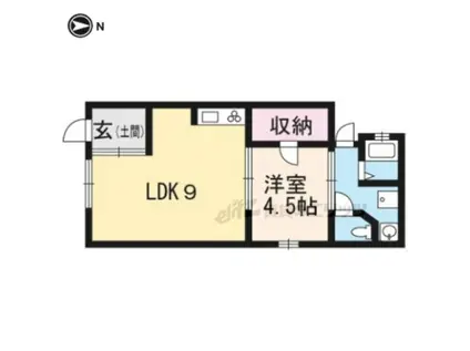 京阪電気鉄道鴨東線 神宮丸太町駅 徒歩9分 1階建 築61年(1LDK)の間取り写真