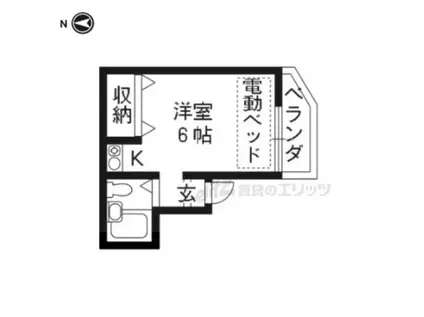 パルメゾンひろ(1K/2階)の間取り写真