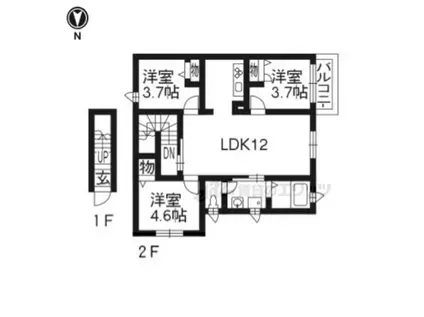 シャーメゾン久遠(3LDK/2階)の間取り写真