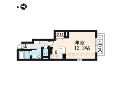 トール・ハーヴェスト(ワンルーム/1階)の間取り写真