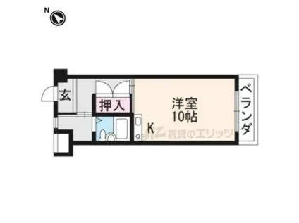 宇野ビル(ワンルーム/5階)の間取り写真