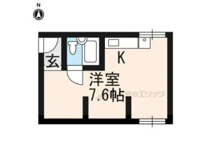 シェモア(ワンルーム/2階)の間取り写真