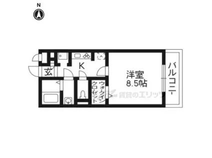 エトワールシャトレ(1K/2階)の間取り写真