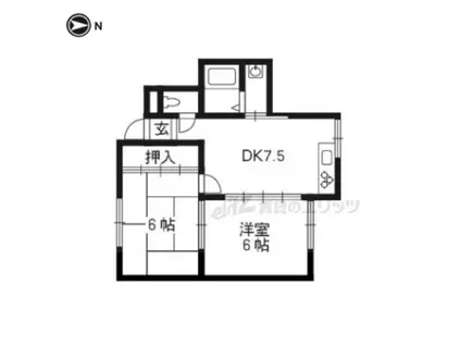 北新ハイツ(2DK/1階)の間取り写真