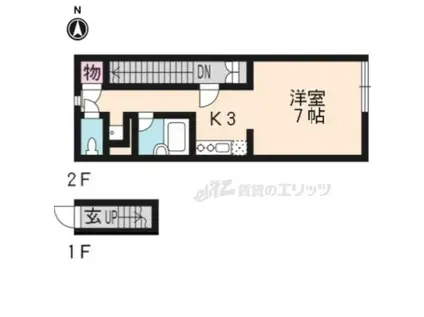 エスペランサ(1K/2階)の間取り写真