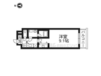 ベラジオ京都洛南グルーブ507(1K/5階)の間取り写真