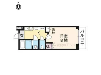 カーサフォレスタ(1K/4階)の間取り写真