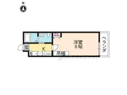 スクウェア ワン(1K/4階)の間取り写真