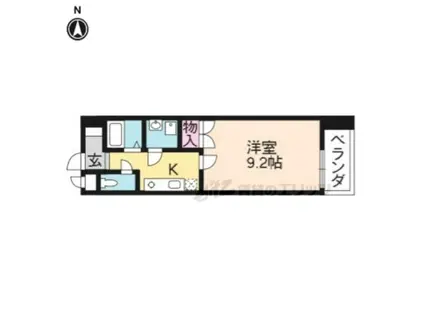 メゾン・ヴィーナス(1K/6階)の間取り写真